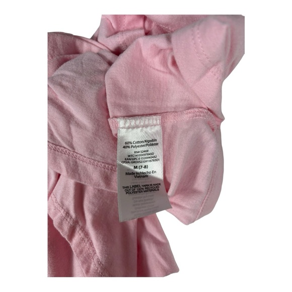 Girls - Way to Celebrate Valentines - Crop Style Tee - Pink Heart - Medium (7/8) - Picture 3 of 4